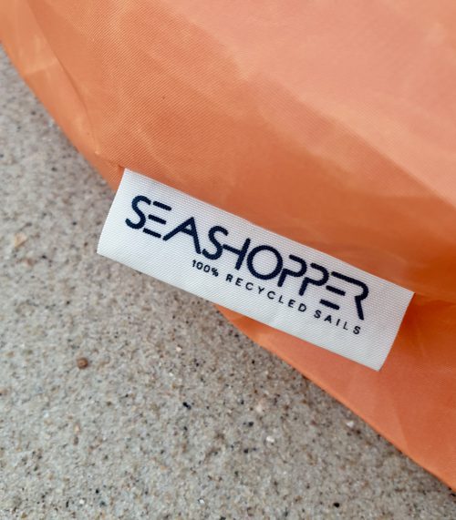 orenge handbag seashopper sailbag beach bag