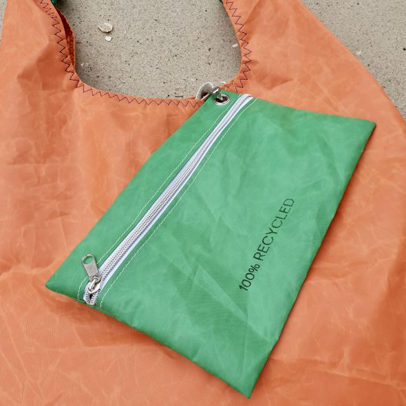 vegan pomarańczowa torebka seashopper torba z żagli damska torebka z żagli
