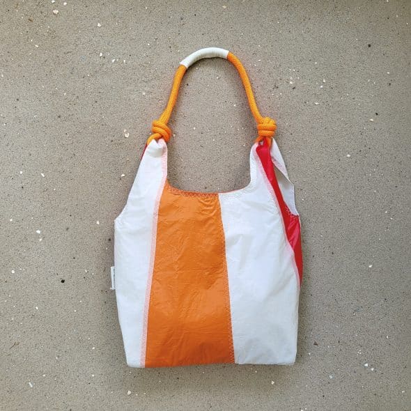WHITE – ORANGE HANDBAG SEASHOPPER
